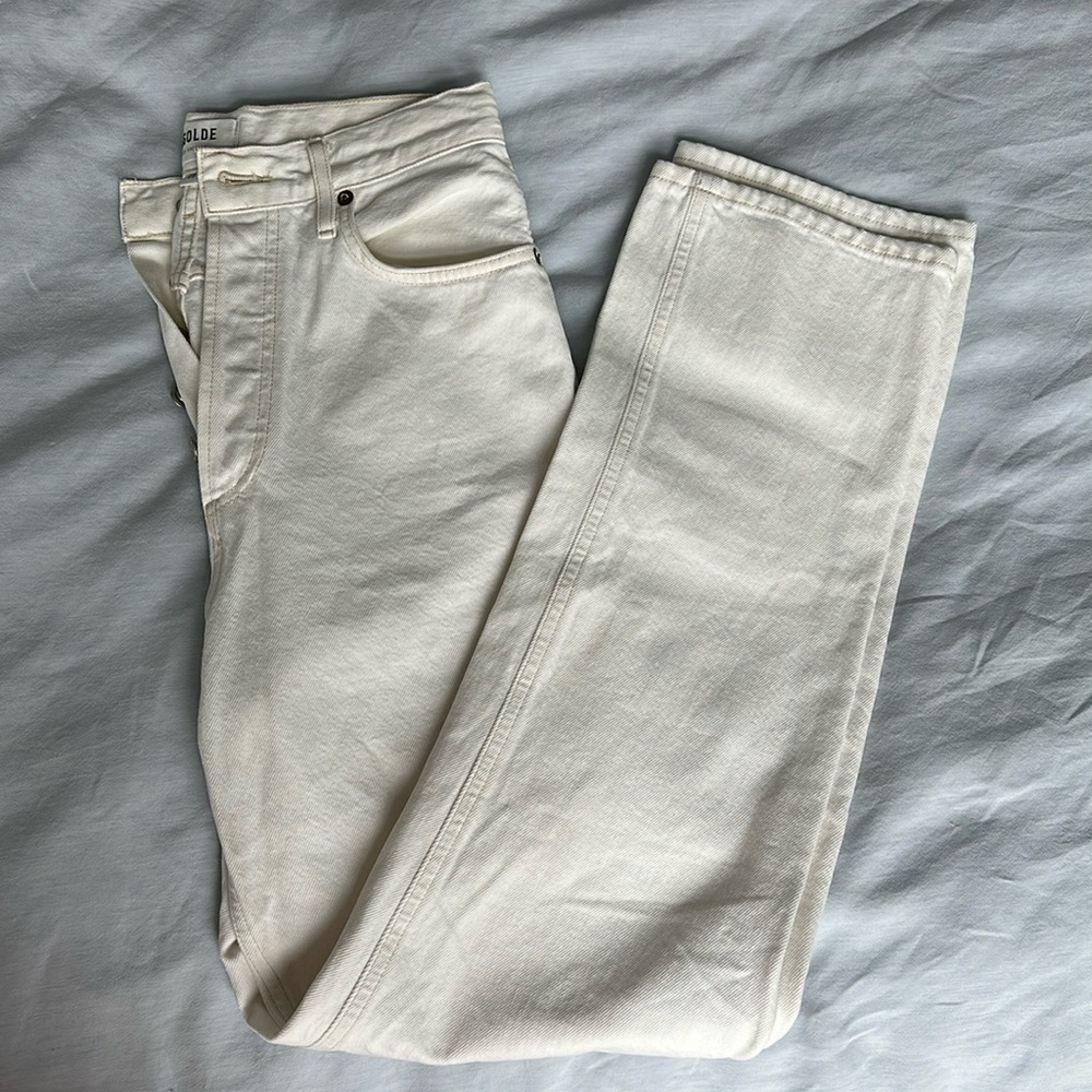 Agolde 90’s Pinch Waist, white, size 25
